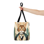 Dapper Art Deco Tabby Cat Tote Bag