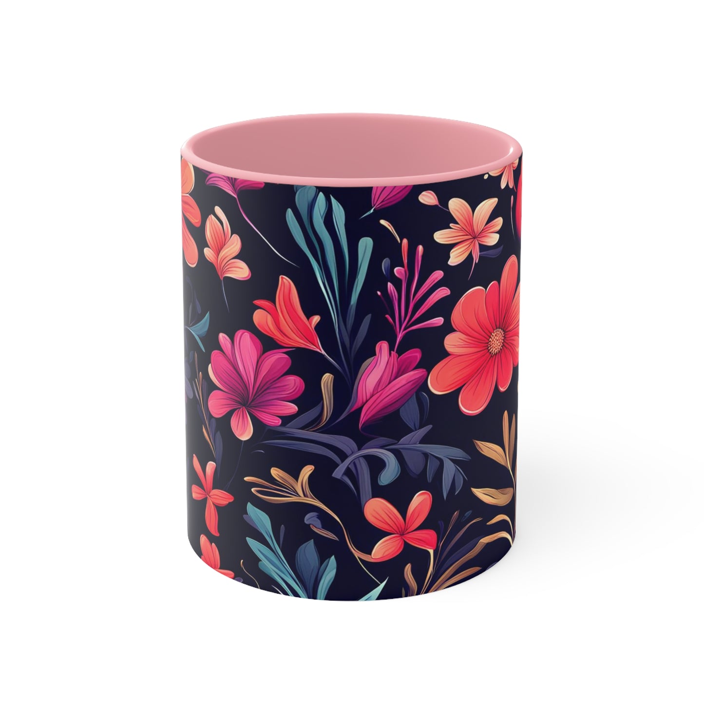 Night Blooming Wildflowers, Ceramic Mug - Perfect for Coffee, Tea, and More!