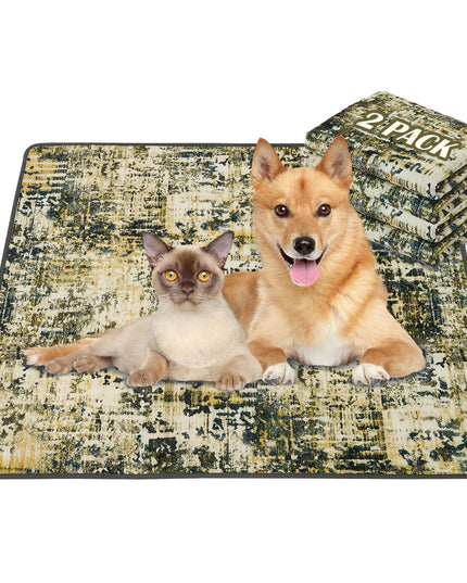 Reusable Puppy Potty Pads, Washable, Litter Mat, Wee Wee Pad, For Floor, Crate, Couch, 2-Pack