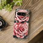 Pink Rose Flowers, Cell Phone Case - Apple, Samsung or Google Pixel