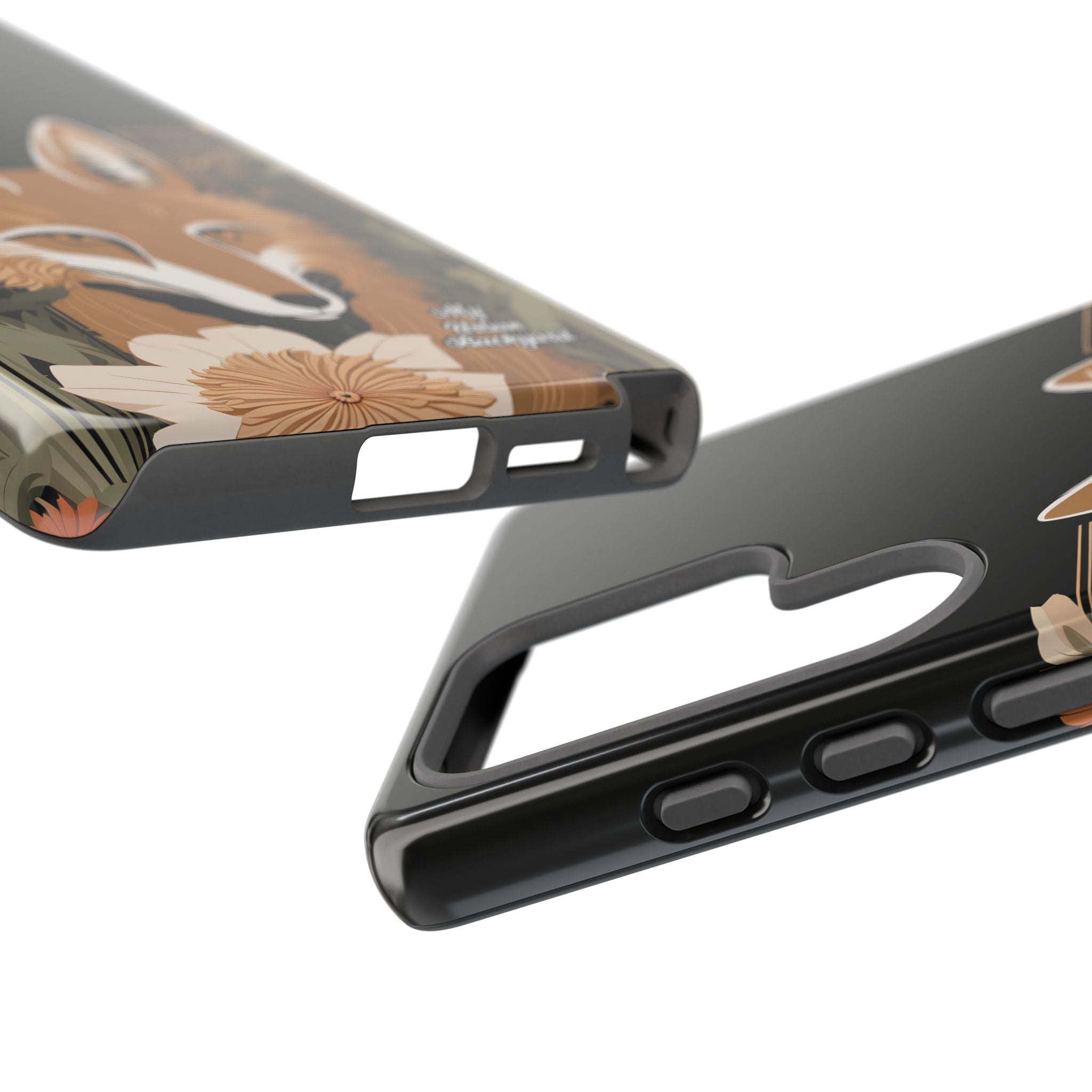 Art Deco Coyote with Flower, Cell Phone Case - Apple, Samsung, Google Pixel