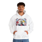 Bald Eagle w Flowers, Unisex Hoodie w Front Pocket