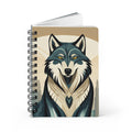 Art Deco Wolf Lined Spiral Journal