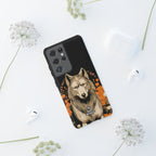 Wolf with Flowers, Animal Cell Phone Case - Apple, Samsung, Google Pixel