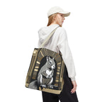 Art Deco Squirrel, Tote Bag with Cotton Handles For Everyday Use, 3 Sizes