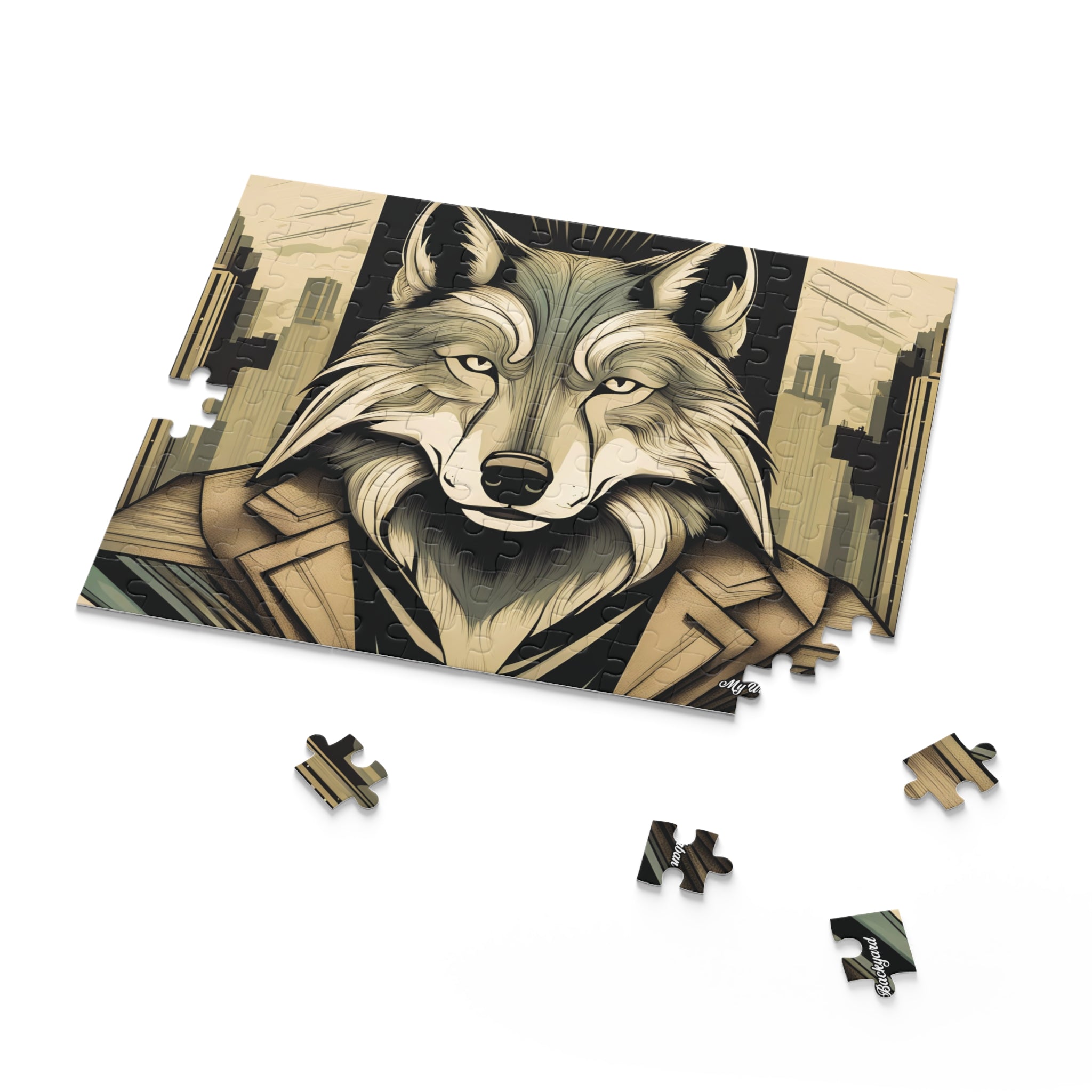 Luther Greyfang, Wolf Jigsaw Puzzle, (120, 252, or 500-Piece)