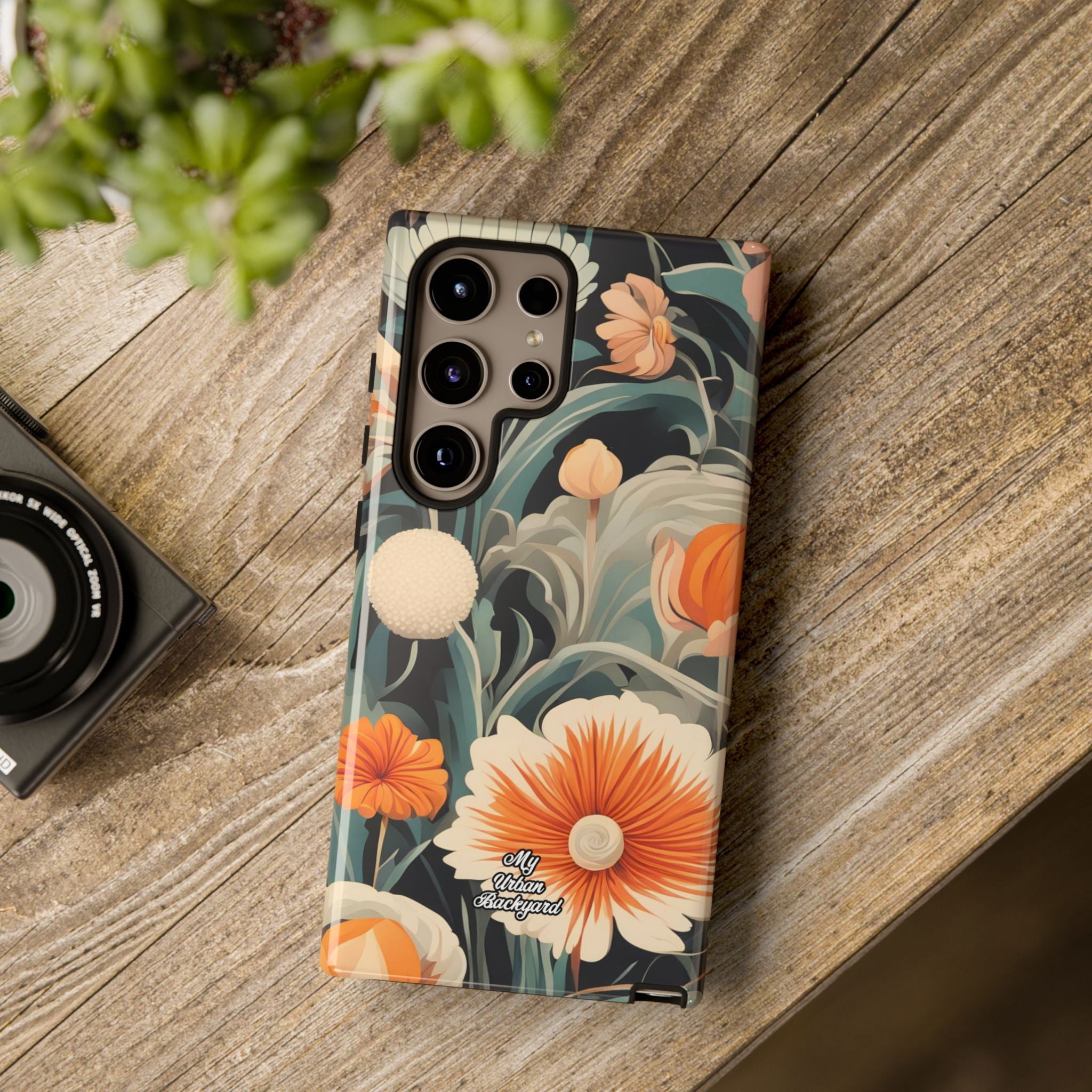 Orange and White Flowers, Cell Phone Case - Apple, Samsung, Google Pixel