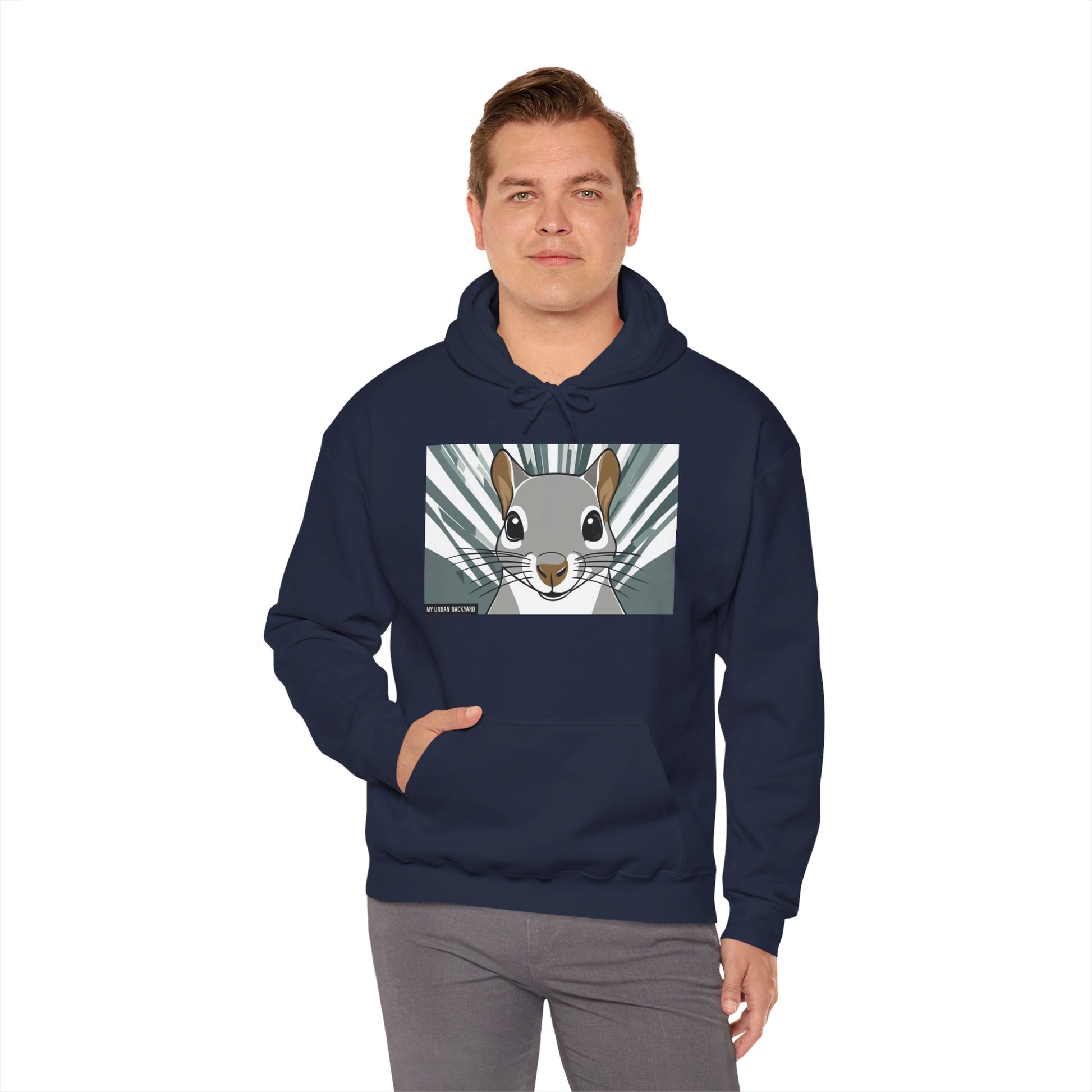 Cute Squirrel Graphic Hoodie, Cozy Unisex Sweatshirt, Nature Lover Gift, Autumn Fashion, Animal Art Clothing