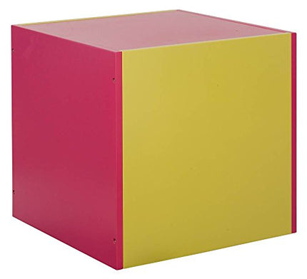 Elegant Home Fashions Cat Cuddle Box Pet House with Paw Design Mellow Green and Fuchsia Finish, PET-986