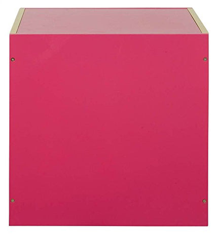 Elegant Home Fashions Cat Cuddle Box Pet House with Paw Design Mellow Green and Fuchsia Finish, PET-986