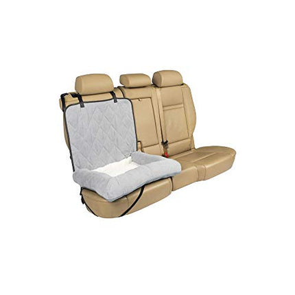 PetSafe Happy Ride Car Dog Bed - Best for Bucket Seats - Fits Cars, Trucks, Minivans and SUVs - Comfortable and Machine Washable - Durable Vehicle Pet Bed - Grey