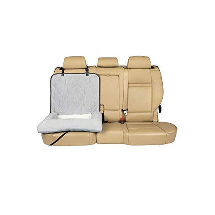 PetSafe Happy Ride Car Dog Bed - Best for Bucket Seats - Fits Cars, Trucks, Minivans and SUVs - Comfortable and Machine Washable - Durable Vehicle Pet Bed - Grey