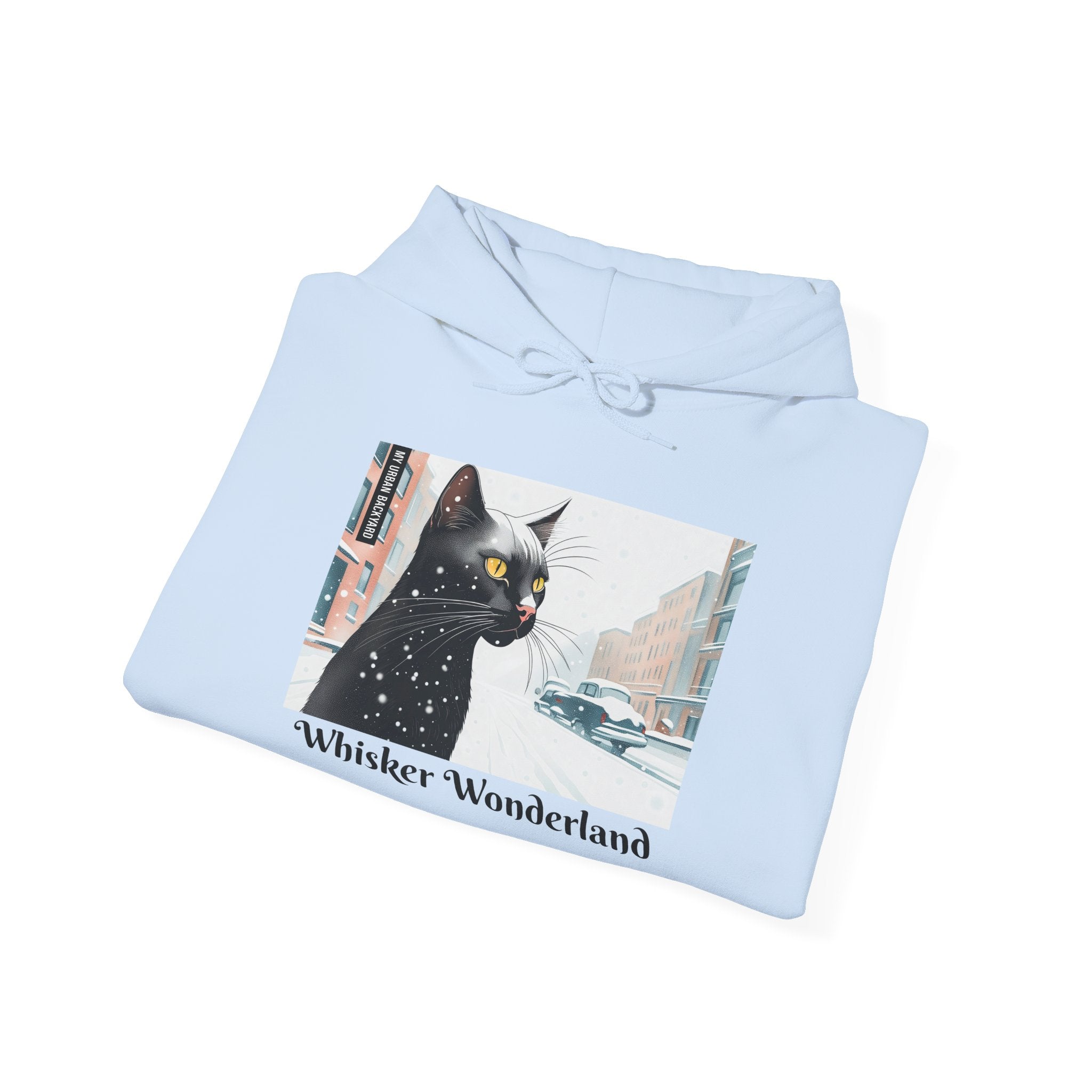 Whisker Wonderland, Cat Unisex Hoodie w Front Pocket