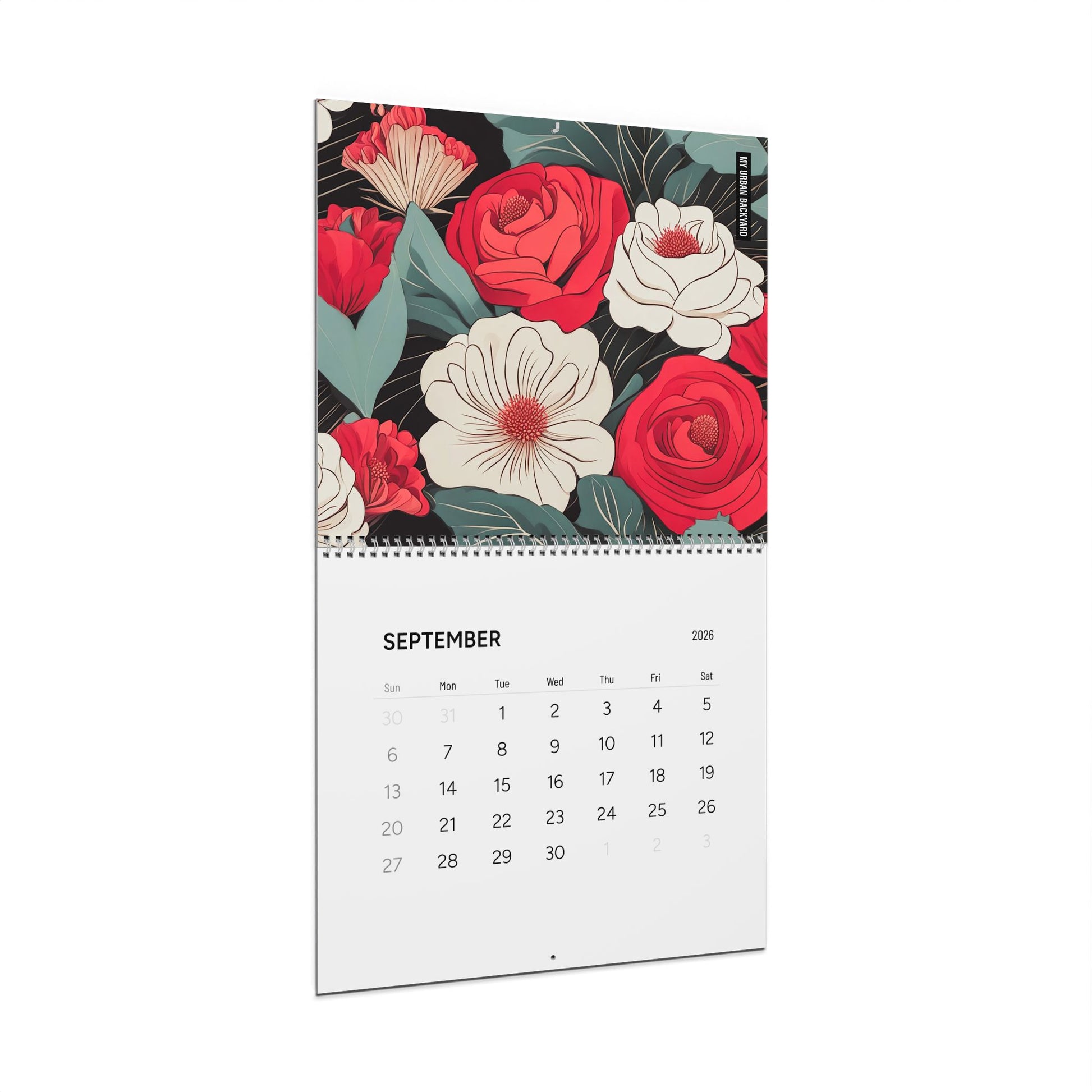 2026 My Urban Backyard Wall Calendar - Monthly Planner for Nature Lovers and Art Enthusiasts
