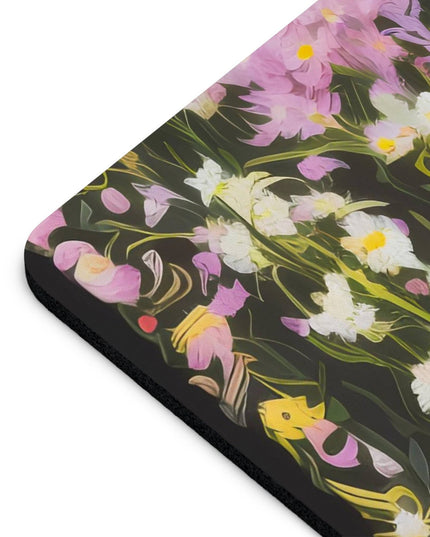 Computer Mouse Pad, Non-slip rubber bottom, Soft Wildflowers