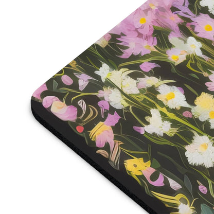 Computer Mouse Pad, Non-slip rubber bottom, Soft Wildflowers