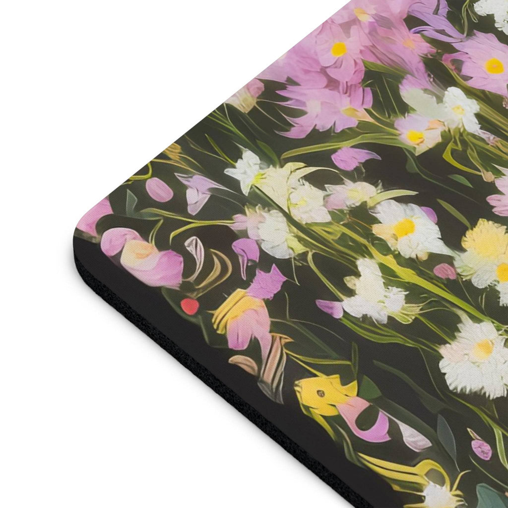 Computer Mouse Pad, Non-slip rubber bottom, Soft Wildflowers