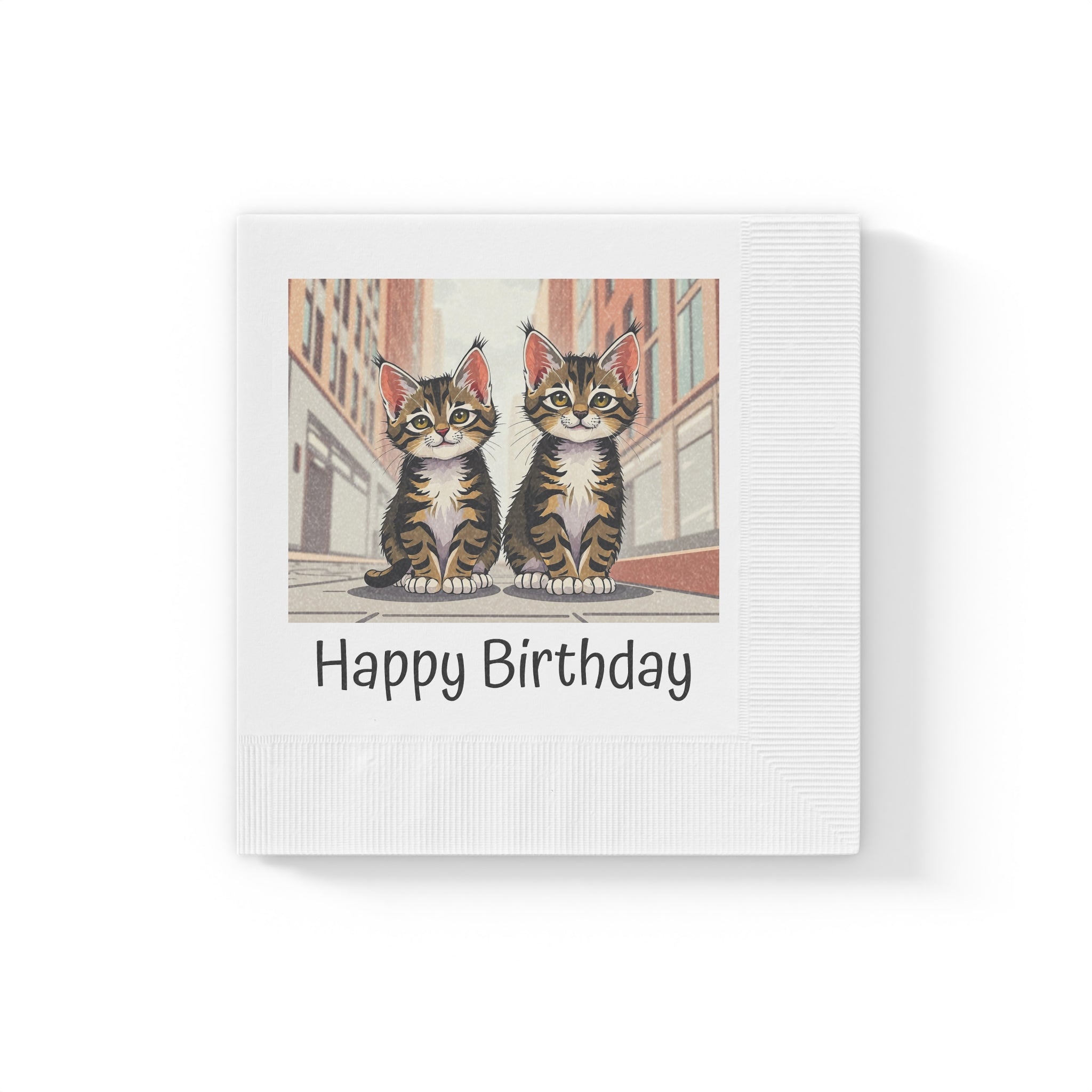 Tabby Kittens Birthday Napkins