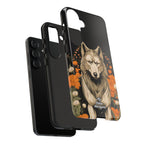 Wolf with Flowers, Animal Cell Phone Case - Apple, Samsung, Google Pixel