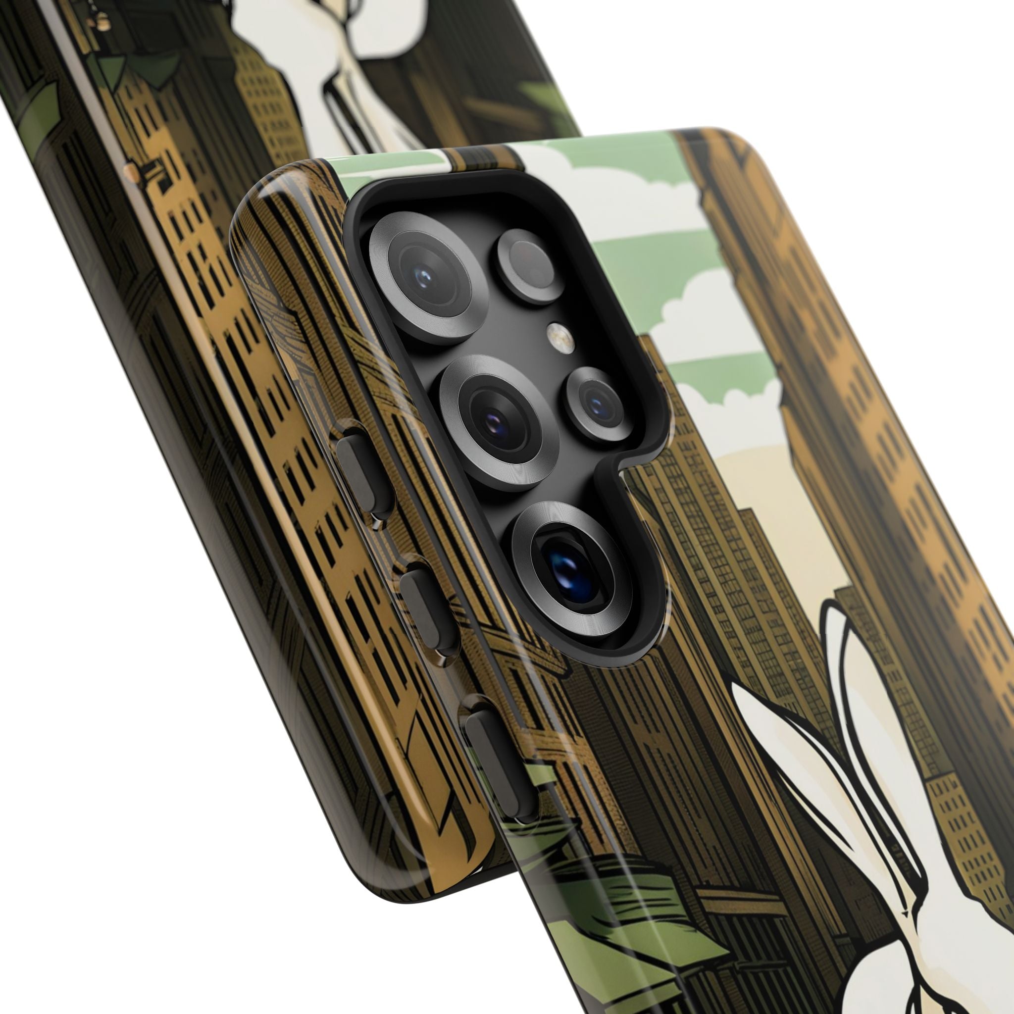 White Rabbit on a City Street, Cell Phone Case - Apple, Samsung, Google Pixel