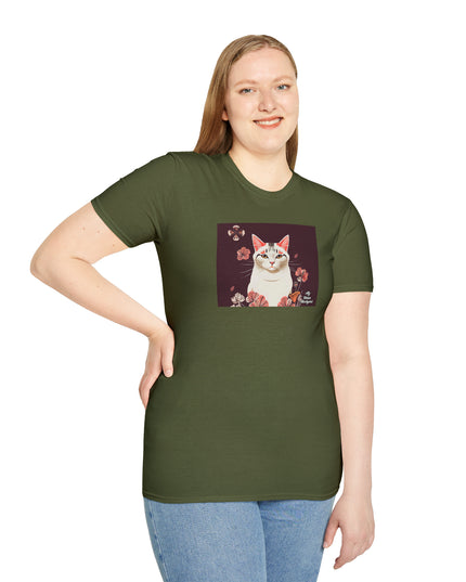 White Cat, Soft 100% Cotton T-Shirt, Unisex, Short Sleeve, Classic Fit