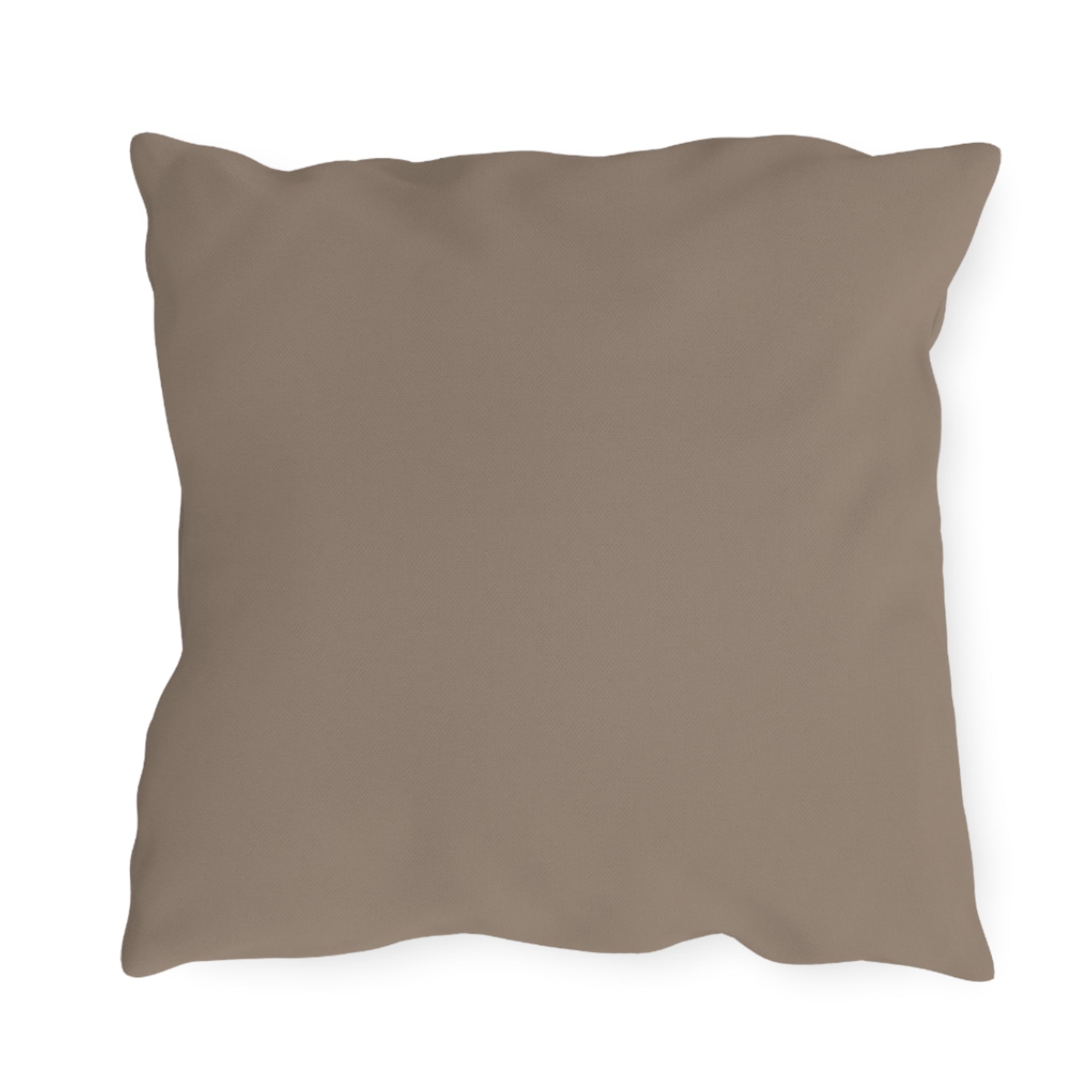 Wolf with Flowers, Taupe accent color, Throw Pillow