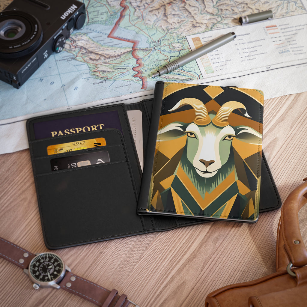 Art Deco Goat Passport Cover