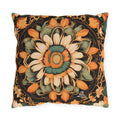 Circle of Petals, Sable accent color, Throw Pillow