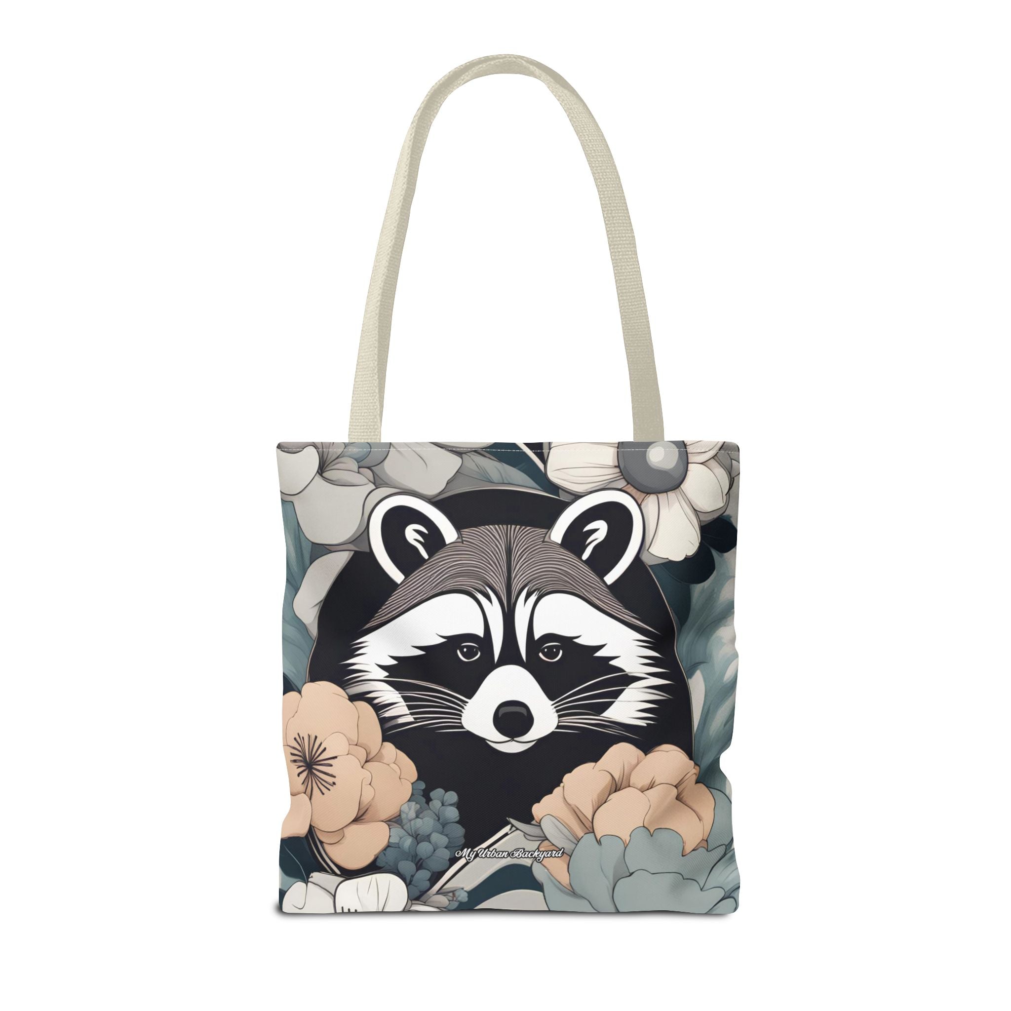 Rocco Pawsley, Raccoon Tote Bag with Cotton Handles For Everyday Use, 3 Sizes