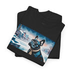 French Bulldog, Winter Graphic Tee, Unisex T-Shirt, Nature Lover Gift, Animal Art Top, Casual Wear
