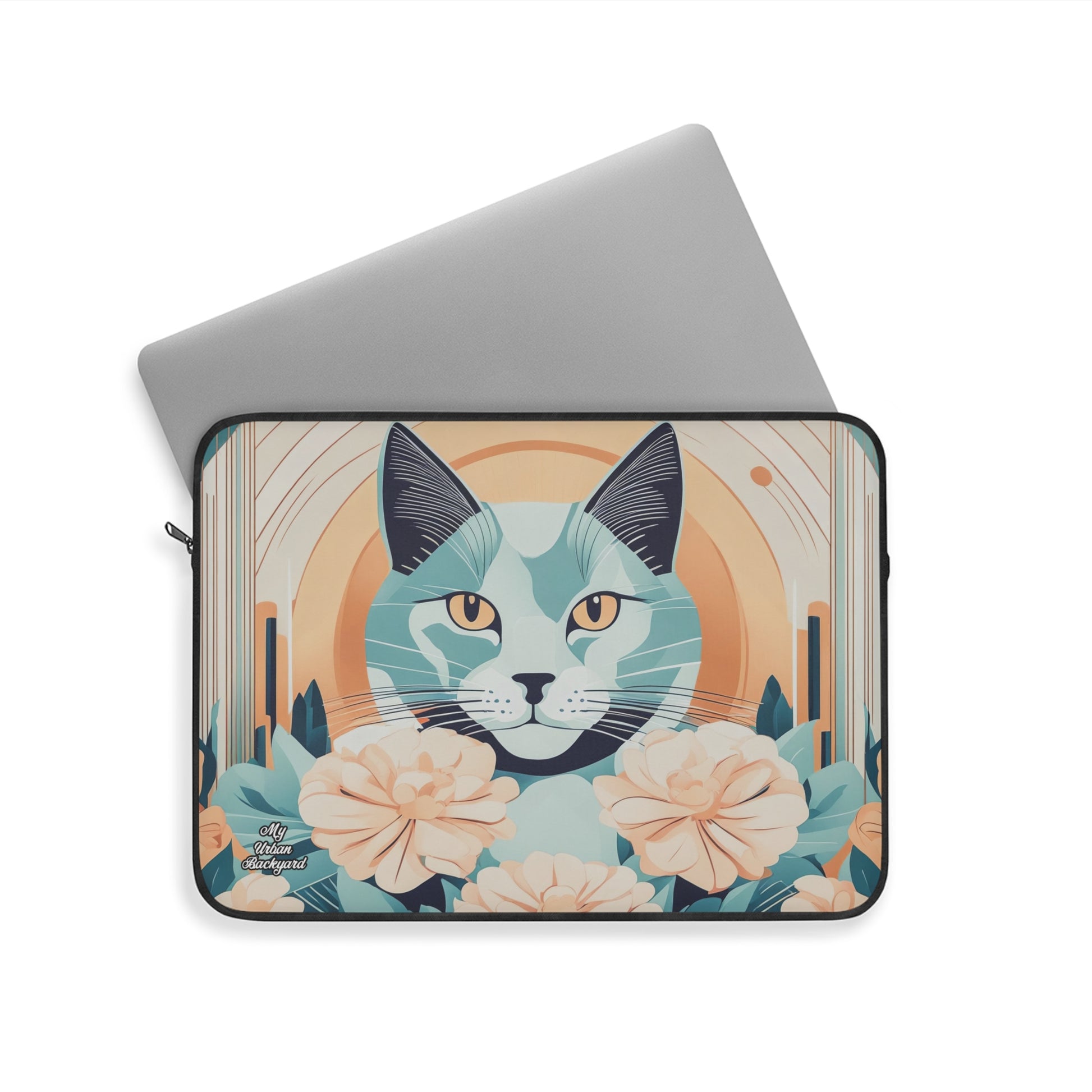Leo Bluemane, Soft Cat Laptop Sleeve, Protective Case, Gift for Cat Lovers, Tech Accessory, Personalized Laptops, Stylish Cat Design