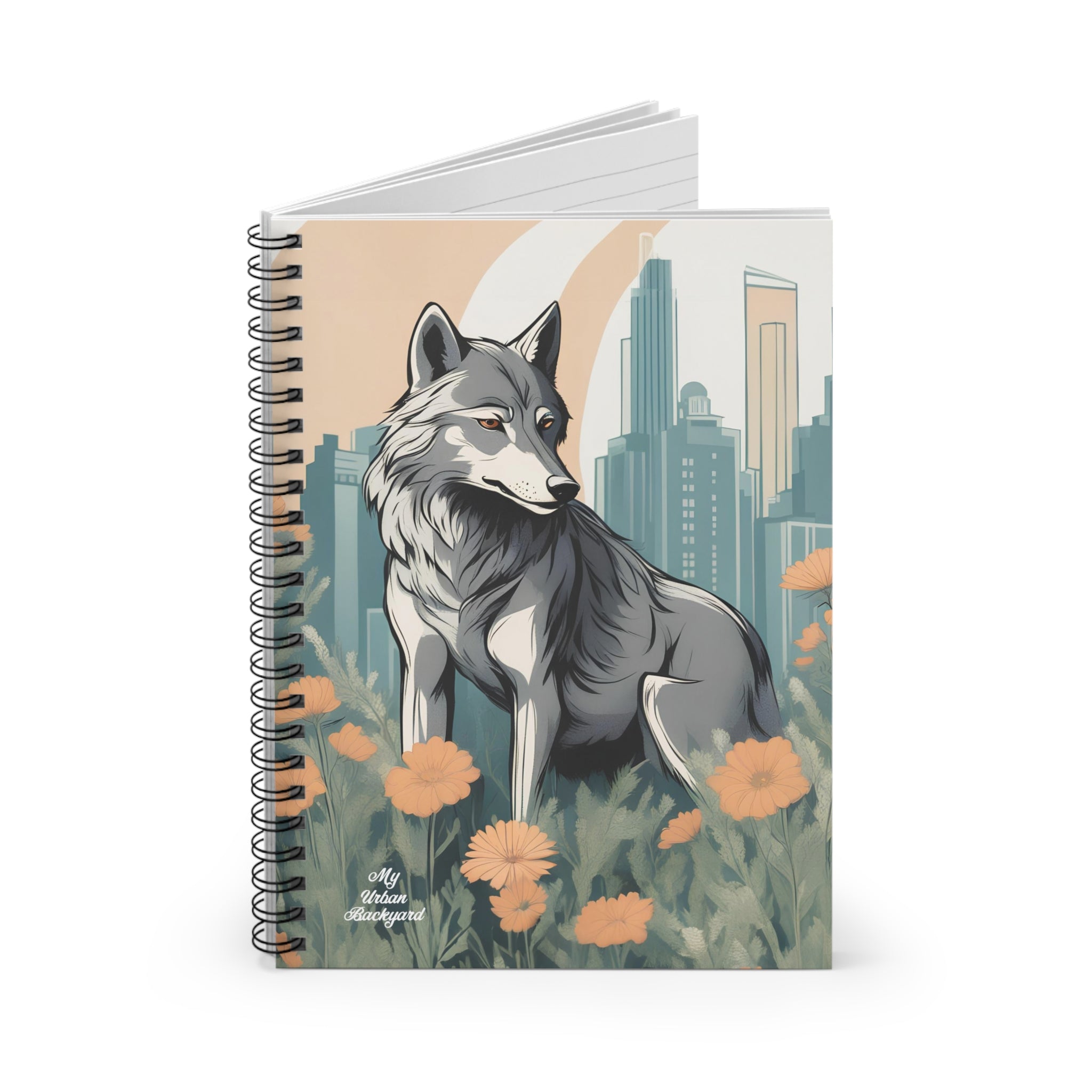 Urban Wolf, Spiral Notebook Journal - Write in Style