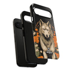 Wolf with Flowers, Animal Cell Phone Case - Apple, Samsung, Google Pixel