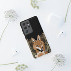 Art Deco Coyote with Flower, Cell Phone Case - Apple, Samsung, Google Pixel