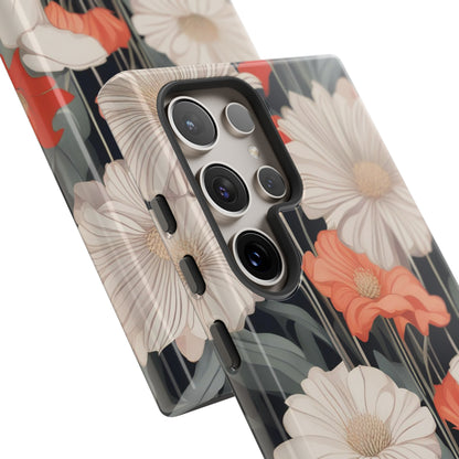 Art Deco Flowers, Cell Phone Case - Apple, Samsung or Google Pixel