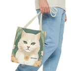 Blanca Purrington, Cat Tote Bag with Cotton Handles For Everyday Use, 3 Sizes