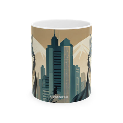 Art Deco Wolf Ceramic Mug