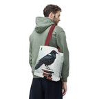 Winter Crow Tote Bag with Cotton Handles For Everyday Use, 3 Sizes