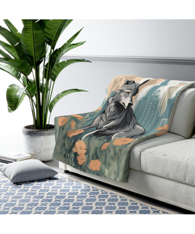 Urban Wolf, Sherpa Fleece Blanket for Cozy Warmth, 50"x60"