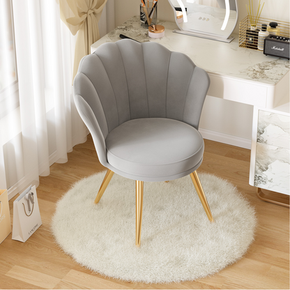 Elegant Velvet Chair, Soft Padded 18.5” Wide Seat