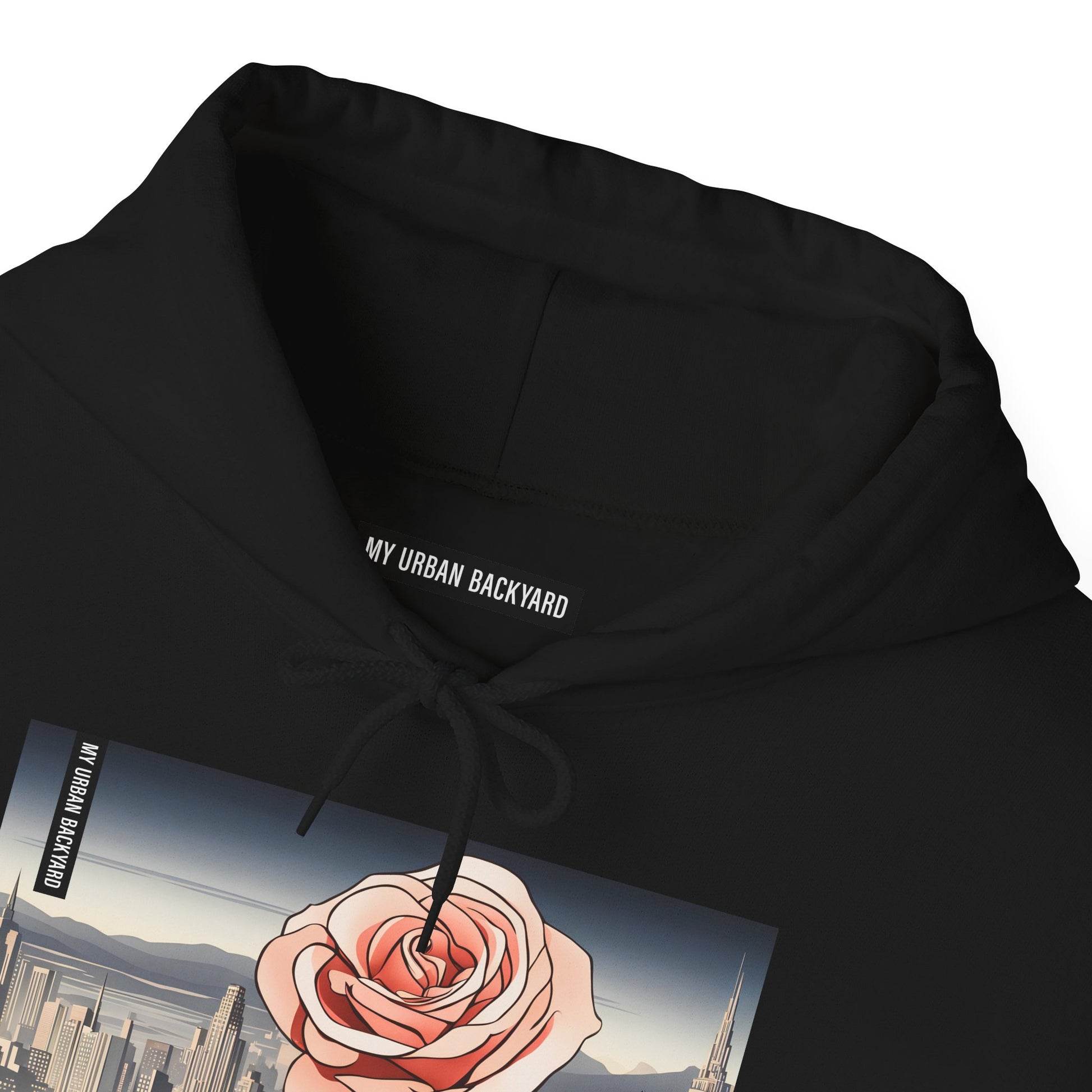 City Rose Unisex Hoodie - Cozy Gift for Plant Lovers, Floral Sweatshirt for Spring, Comfortable Everyday Wear, Birthday Present