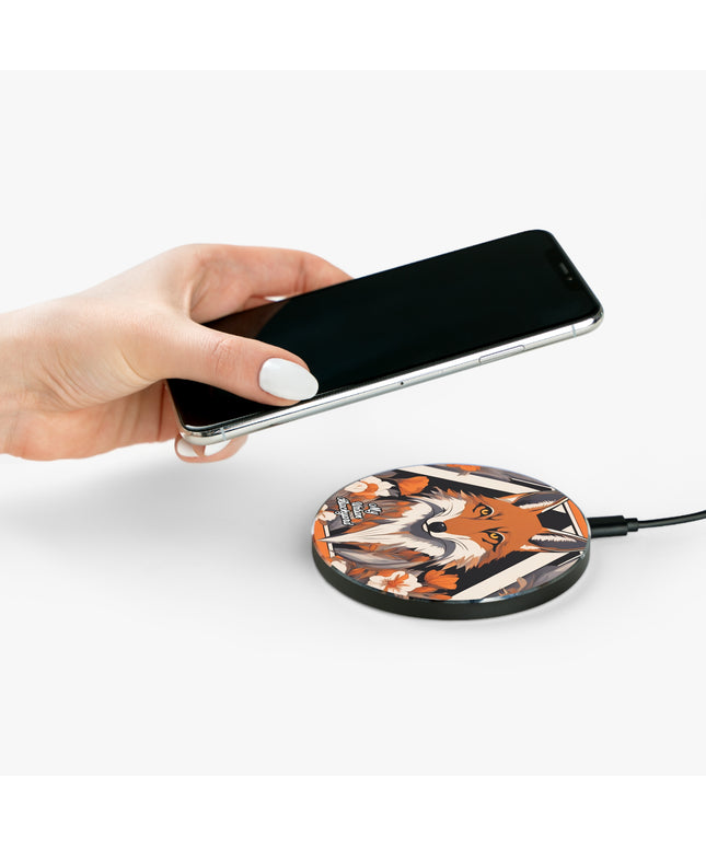 Brown Urban Coyote, 10W Wireless Charger for iPhone, Android, Earbuds