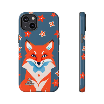 Fox with Flowers, Cell Phone Case - Apple, Samsung or Google Pixel