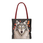 Art Deco Wolf Tote Bag with Cotton Handles For Everyday Use, 3 Sizes