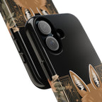 Art Deco Coyote with Flower, Cell Phone Case - Apple, Samsung, Google Pixel