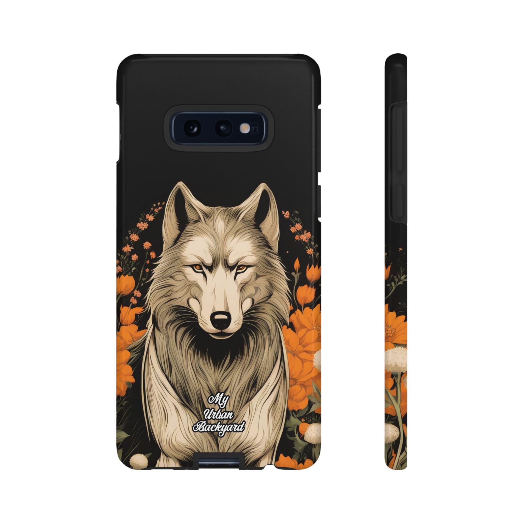 Wolf with Flowers, Animal Cell Phone Case - Apple, Samsung, Google Pixel