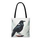 Winter Crow Tote Bag with Cotton Handles For Everyday Use, 3 Sizes
