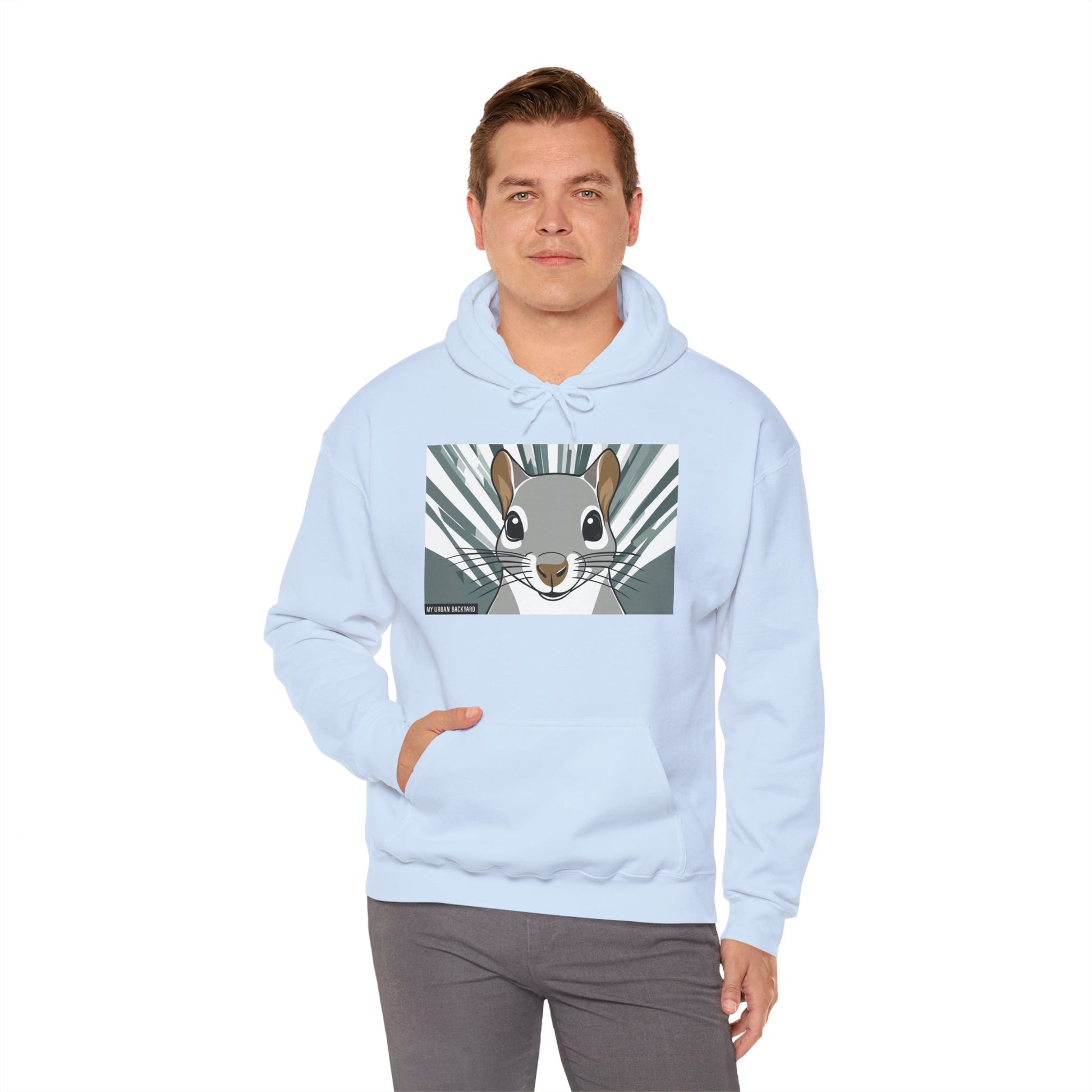 Cute Squirrel Graphic Hoodie, Cozy Unisex Sweatshirt, Nature Lover Gift, Autumn Fashion, Animal Art Clothing