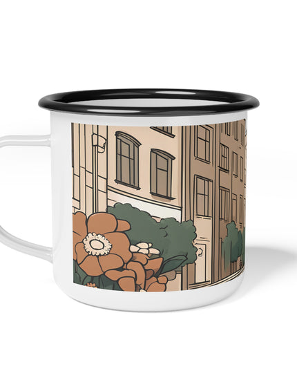 Ricky Barkley, Dog Enamel Camping Mug for Coffee, Tea, Cocoa, or Cereal - 12oz