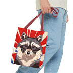 Ziggy Starspaws, Raccoon Tote Bag with Cotton Handles For Everyday Use, 3 Sizes